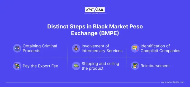 Distinct Steps in Black Market Peso Exchange (BMPE)-